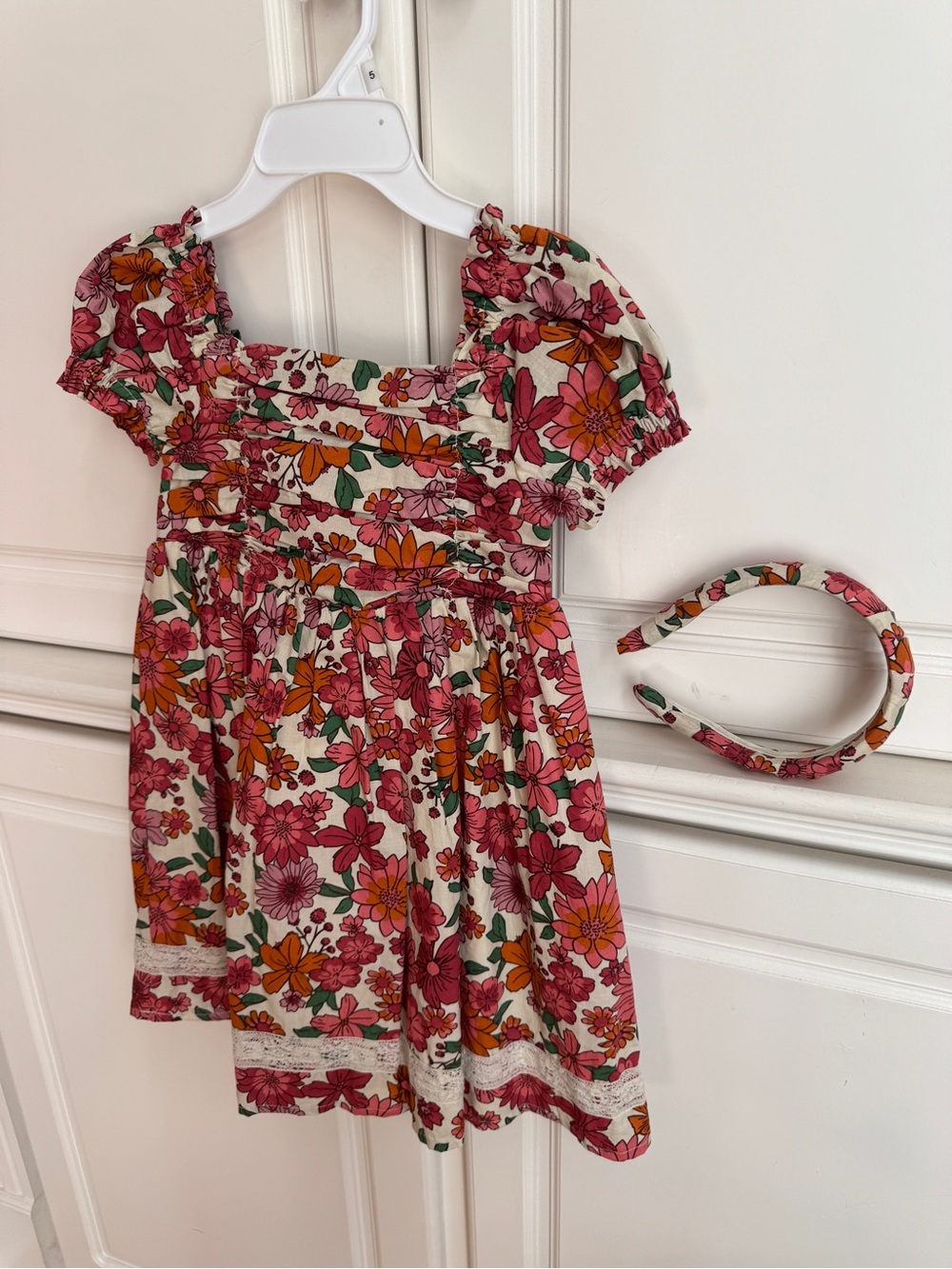 Joie Girls Fall Cotton Dress with Matching Headband ~ Size 5